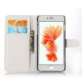 Pikkukuva 1 / 11: Plånboksfodral i PU-Läder Rundad Flärp till iPhone 6/6S White