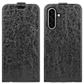 Miniatyrbillede 1 af 9: SKALO Samsung A56 5G Vertical Flip PU-Læder Flip Cover - Sort Black
