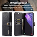 Pikkukuva 6 / 11: DG MING Samsung S24 Ultra 2-in-1 magneetti lompakkokotelo - Musta Black