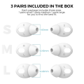 Miniatyrbild 2 av 6: AHASTYLE AirPods 3 Öronkuddar i Silikon S+M+L - Vit Vit