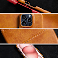 Miniatyrbillede 5 af 5: SKALO iPhone 16 Pro PU-læder Kortholder Cover - Brun Brown