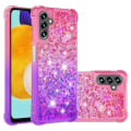 Pikkukuva 5 / 7: SKALO Samsung A13 5G Juoksuhiekka Glitter Sydämet TPU kuori - Pinkki-Violetti Multicolor