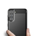 Miniatyrbild 3 av 5: SKALO Samsung S21 FE Armor Carbon Stöttåligt TPU-skal - Fler färger Svart