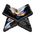 Miniatyrbillede 3 af 8: SKALO Samsung Z Fold6 Armor Hybrid Metal Ring Camera Slider - Sort Black