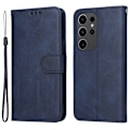 Miniatyrbillede 2 af 9: SKALO Samsung S24 Ultra PU-læder Pungetui - Vælg farve Blue