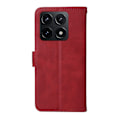 Pikkukuva 9 / 9: SKALO Xiaomi 14T PU-nahkainen Lompakkokotelo - Valitse väri Red