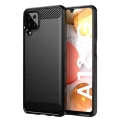 Miniatyrbillede 2 af 6: SKALO Samsung A12 Armor Carbon Stødsikker TPU-cover - Vælg farve Black