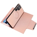 Miniatyrbild 2 av 8: SKALO Samsung S23 Ultra DOLIZMA 2 i 1 Magnet Plånboksfodral - Roséguld Rosa guld