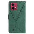 Miniatyrbild 9 av 9: SKALO Motorola Edge 40 Neo 5G Embossed Plånboksfodral i PU-Läder - Grön Grön