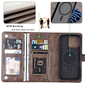 Miniatyrbillede 3 af 5: VILI iPhone 16 Pro GVB Series Flip Cover m. pung i PU-læder - Brun Brown