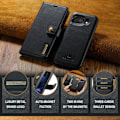 Pikkukuva 6 / 11: DG MING Google Pixel 9a 2-in-1 Magneetti Lompakkokotelo - Musta Black