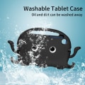 Pikkukuva 5 / 8: SKALO Samsung Tab A7 Lite 3D Cartoon lapsen Kuori - Musta Black