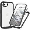 Miniatyrbillede 1 af 6: SKALO iPhone 16e Shockproof Clear Hybrid+Skærmbeskyttelse Cover - Sort Black