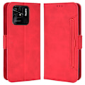 Pikkukuva 1 / 7: SKALO Xiaomi Redmi 10C 6-lokeroa Lompakkokotelo - Punainen Red