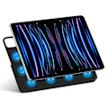 Miniatyrbild 2 av 7: SKALO iPad Pro 13 (2024) Magnetic Fold Fodral med Magnetisk Baksida - Svart Svart