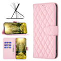 Miniatyrbild 5 av 9: SKALO iPhone 16 Plus BINFEN COLOR Quiltat Plånbok - Rosa Rosa