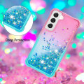 Miniatyrbild 5 av 7: SKALO Samsung S23 Kvicksand Glitter Hjärtan TPU-skal - Rosa-Turkos multifärg