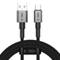 Tech-Protect Ultraboost DNA USB-A till USB-C-kabel 3A 2m - Iron Grey grå