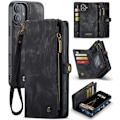 Pikkukuva 1 / 11: CaseMe iPhone 16 Plus 008 Series lompakkokotelo - Musta Black