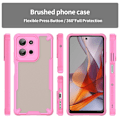 Pikkukuva 10 / 10: SKALO Motorola Moto G75 5G Armor Hybrid Frosted Suojakuori - Pinkki Pink