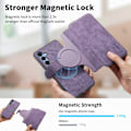 Miniatyrbillede 10 af 11: SKALO Samsung A26 5G CASENEO MW-03 Flip Cover - Lilla Purple