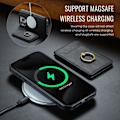 Pikkukuva 11 / 11: MAGKING iPhone 16 Pro K1 Series Magneettinen Kuori+Lompakkokotelo - Musta Black