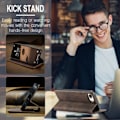 Miniatyrbild 7 av 11: CaseMe iPhone 16e 013 Series PU-Läder Plånboksfodral - Mörkbrun Mörkbrun