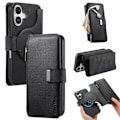 Miniatyrbillede 1 af 11: CASENEO iPhone 16 MW-02 Pungetui i PU-læder - Sort Black
