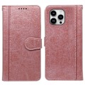 Miniatyrbillede 1 af 6: SKALO iPhone 16 Pro Flip Cover m. pung i PU-læder - Rosa guld Pink gold