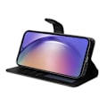 Miniatyrbillede 4 af 9: SKALO Samsung A55 5G PU-læder Pungetui - Vælg farve Black