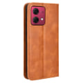 Miniatyrbillede 6 af 6: SKALO Motorola Moto G84 5G Premium Pungetui med prægning - Brun Brown