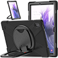 Pikkukuva 11 / 11: SKALO Samsung Tab S7 FE Extra Shockproof Armor 360 Kahva/Tripod Suojakuori - Musta Black