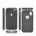 Pikkukuva 3 / 7: SKALO iPhone XS Max Armor Carbon Iskunkestävä TPU suojakuori - Valitse väri Grey