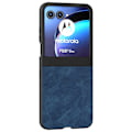 Miniatyrbillede 1 af 6: SKALO Motorola Razr 50 5G ABEEL PU læder Fold Cover - Blå Blue