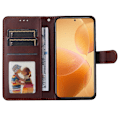 Pikkukuva 3 / 9: SKALO Xiaomi 14T Pro PU-nahkainen Lompakkokotelo - Valitse väri Brown