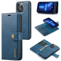 Pikkukuva 1 / 11: DG MING iPhone 15 Pro 2-in-1 magneetti lompakkokotelo - Sininen Blue