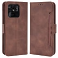 Pikkukuva 1 / 7: SKALO Xiaomi Redmi 10C 6-lokeroa Lompakkokotelo - Ruskea Brown