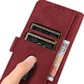 Miniatyrbillede 4 af 7: SKALO Xiaomi Redmi Note 13 5G KHAZNEH Pungetui i PU-læder - Rød Red