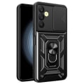 Miniatyrbild 1 av 6: SKALO Samsung A25 5G Armor Hybrid Metallring Kameraslider - Svart Svart