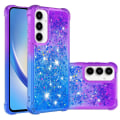 Miniatyrbild 2 av 7: SKALO Samsung A55 5G Kvicksand Glitter Hjärtan TPU-skal - Lila-Blå multifärg