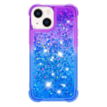 Miniatyrbild 2 av 6: SKALO iPhone 15 Kvicksand Glitter Hjärtan TPU-skal - Lila-Blå multifärg