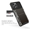 Miniatyrbild 8 av 10: SKALO iPhone 16 Pro Max Armor Skal Korthållare - Svart Svart