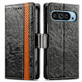Miniatyrbillede 1 af 7: SKALO Google Pixel 9 Pro XL 002 Series CASENEO Premium PU-læderpung - Sort Black
