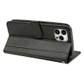 Miniatyrbillede 4 af 6: SKALO iPhone 16 Pro Max Flip Cover m. pung i PU-læder - Sort Black