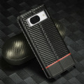 Miniatyrbillede 8 af 11: SKALO Google Pixel 8 LC.IMEEKE Carbon Fiber Pungetui i PU-læder - Sort Black
