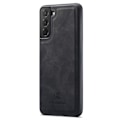 Miniatyrbillede 2 af 6: DG.MING Samsung S24 Premium PU-læder Hybrid Cover - Sort Black