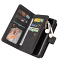 Miniatyrbild 7 av 11: SKALO Xiaomi Redmi 13C 4G Big Wallet 17-FACK Plånboksfodral - Svart Svart