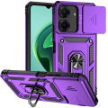 Miniatyrbild 1 av 9: SKALO Xiaomi Redmi 13C 4G Armor Hybrid Metallring Kameraslider - Lila Lila