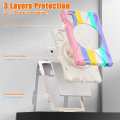 Miniatyrbillede 3 af 11: SKALO Lenovo Tab M9 Extra Shockproof Armor Shockproof Cover - Rainbow Multicolor