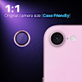 Miniatyrbillede 3 af 5: SKALO iPhone 16e NORTHJO Kamerabeskyttelse Metalring - Pink Pink